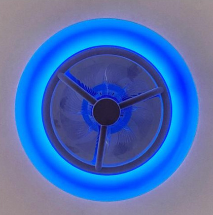 Smart Wi-Fi  RGBCW Ceiling Fan Light  D550mm With Wooden Effect Ring For Room