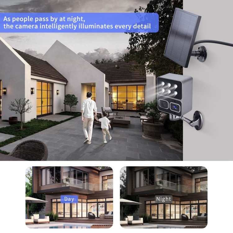 SLG-1 Home Outdoor yard lamp night light no wires Ip66 Wireless 1080p Ip Security Surveillance Solar Wifi Camera