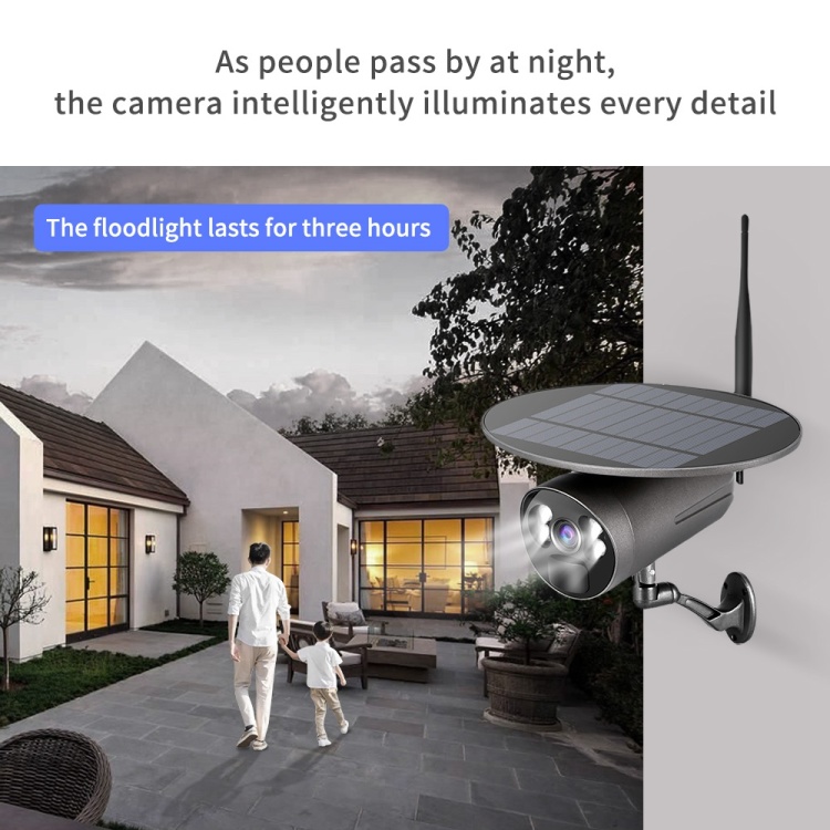 STW-5L Home Outdoor yard lamp night light no wires Ip66 Wireless 1080p Ip PTZ Security Surveillance Solar Wifi Camera