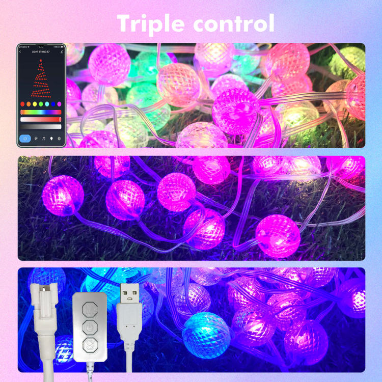 String Lights 100 LED 33ft with Remote, USB Powered Multicolor Changing Fairy Ball Light for Christmas Wedding