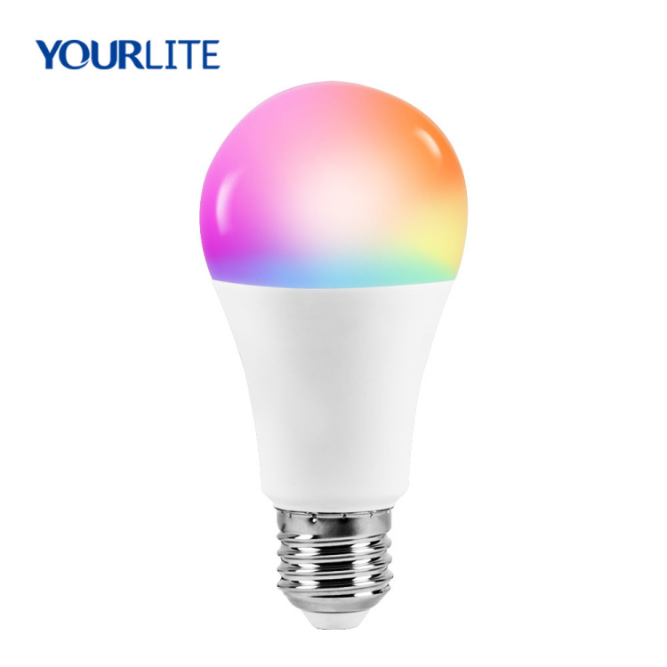 Smart Wi-Fi LED Bulb  RGB CCT Adjustable Dimmable A60 15W Intelligent RGBW Color