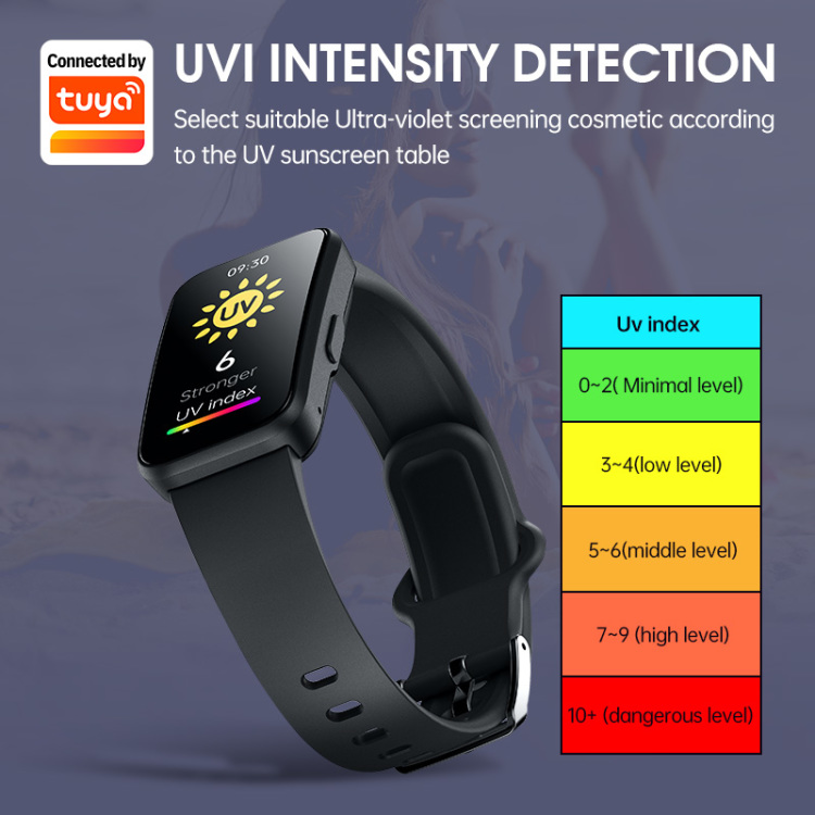 New Products V300 Smart Watch UV Intensity Detection Smartwatch With Alexa