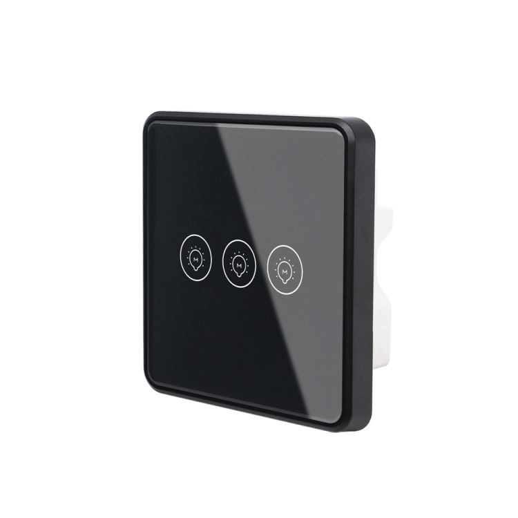 EU Standard Wi-Fi Smart Touch Switch-3gang(PC frame)