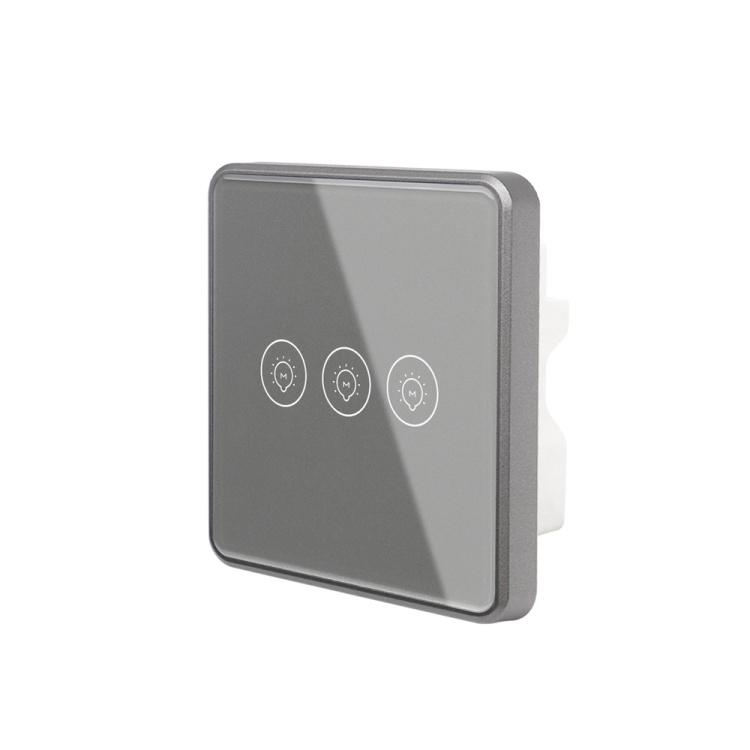 EU Standard Wi-Fi Smart Touch Switch-3gang(PC frame)