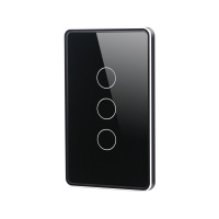 US Standard Zigbee（3 gang）Smart Touch Switch（Aluminum Alloy Frame）