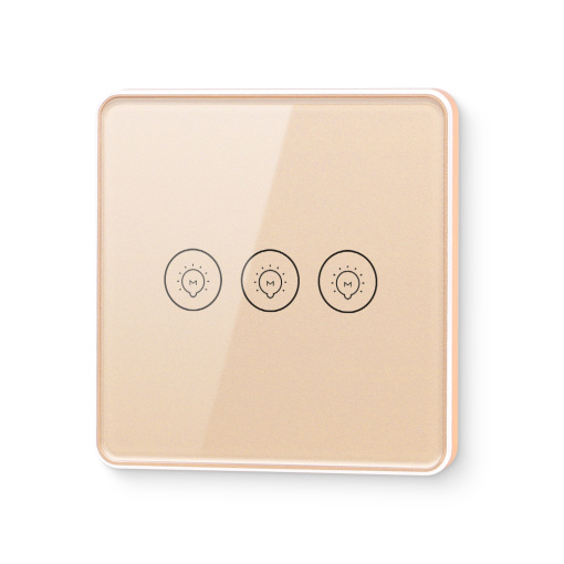 EU Standard Zigbee Smart Touch Switch-3gang(Metal frame)