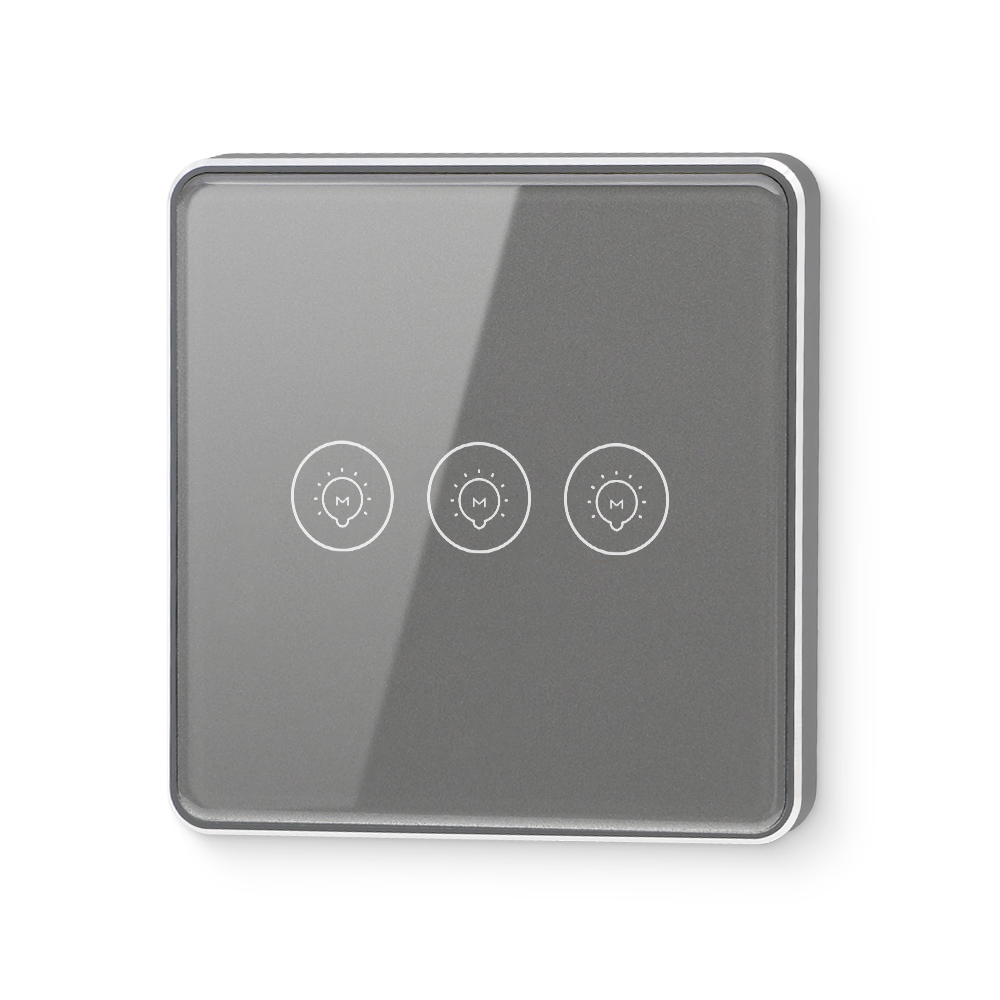 EU Standard Zigbee No Neutral Magnetic LatchingSmart Touch Switch 