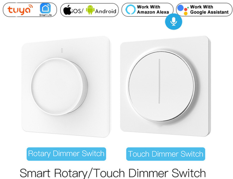 US Light Switches Light Dimming Remote Lighting Tact Tuya Dimmer Switch  Smart Wifi Zigbee Wall Touch Switch, Dimmer Switches
