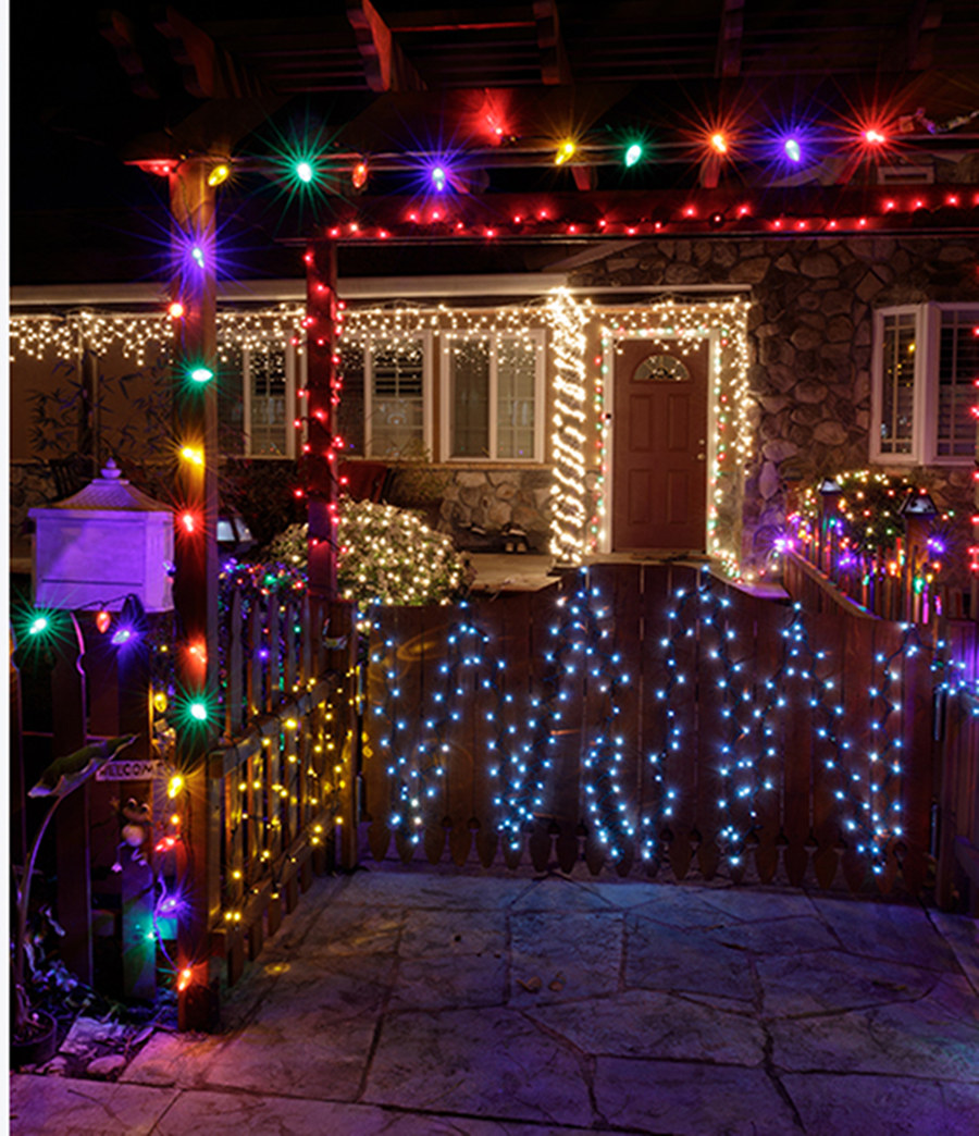 color changing house christmas lights