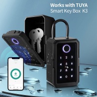 Smartek Waterproof Smart Lock Box Outdoor Wall Mounted Tuya Fingerprint Digital Key Box