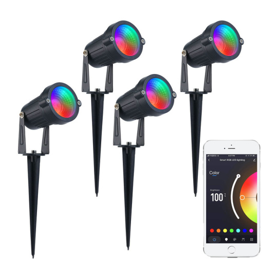 Wi-Fi Spotlight for Landscape RGB+W 12W Dreamcolor for Outdoor Use IP65 DIY Your Garden