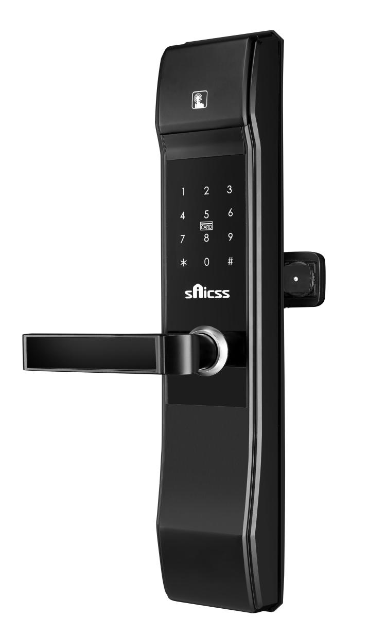 JS01指纹锁家用防盗门智能门锁室内办公室入户门滑盖密码锁