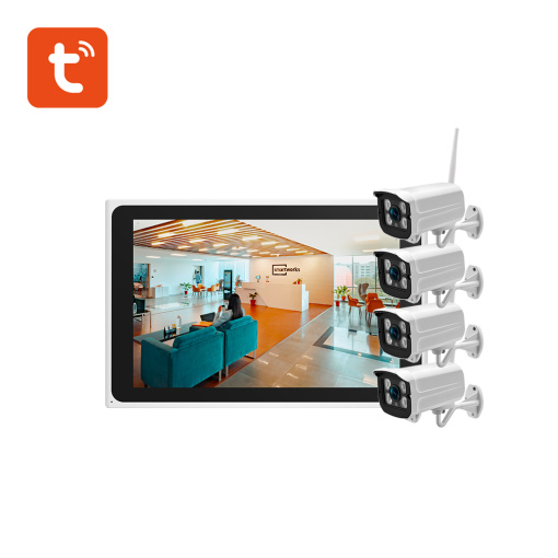 4CH/8CH Wireless NVR Kits with Bullet Cameras and 10.1" LCD Screen