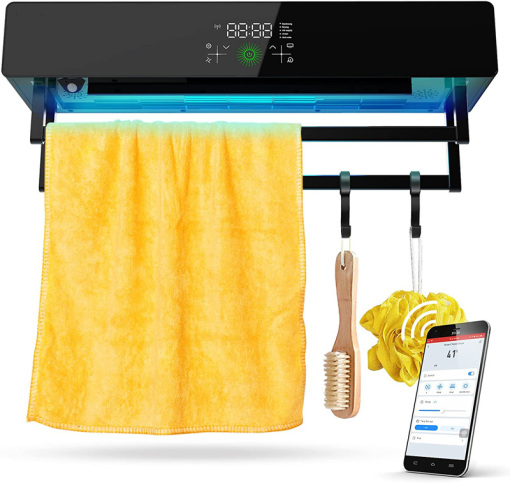 New Design Touch Screen UV Lamp Sterilizer Smart Heated Towel Warmer