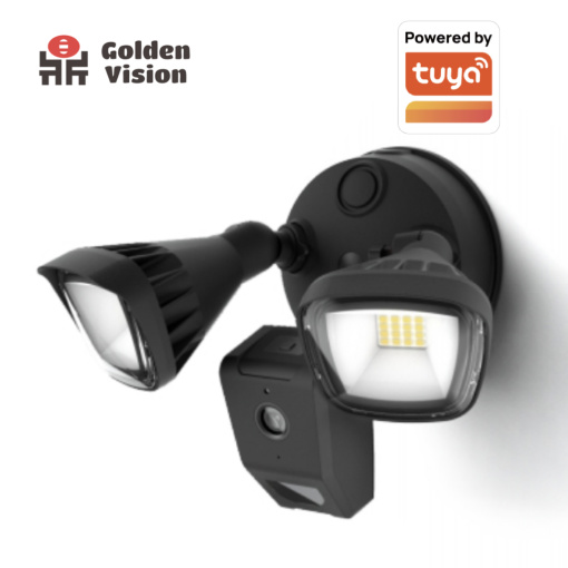 Smart Floodlight Camera Hardwired Motion Sensor Outdoor Light with 3MP 2500Lumens IP65 Human body detection
