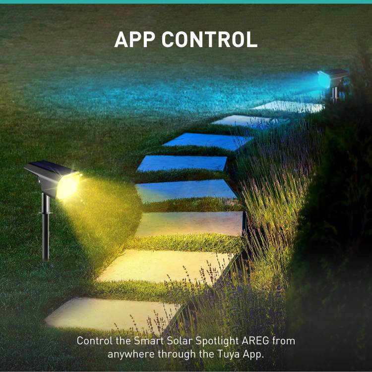Smart Solar Lawn Light RGBWW Bluetooth Mesh