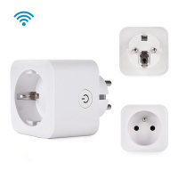 EU Smart WiFi Socket with French plug 16A Compatible with Amazon Alexa Google Assistant Voice Control
