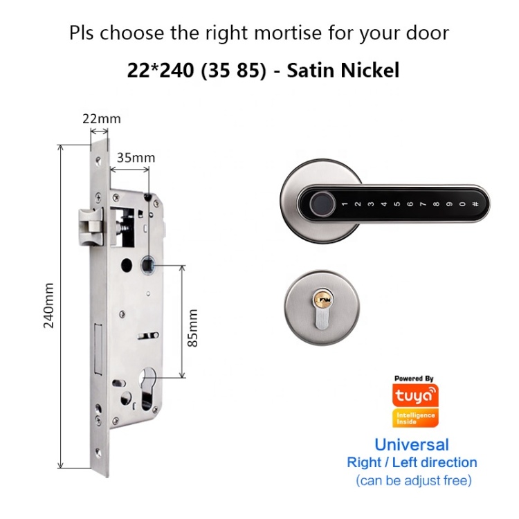 Fingerprint Mortise Door Locks, Smart Mortise Door Lock