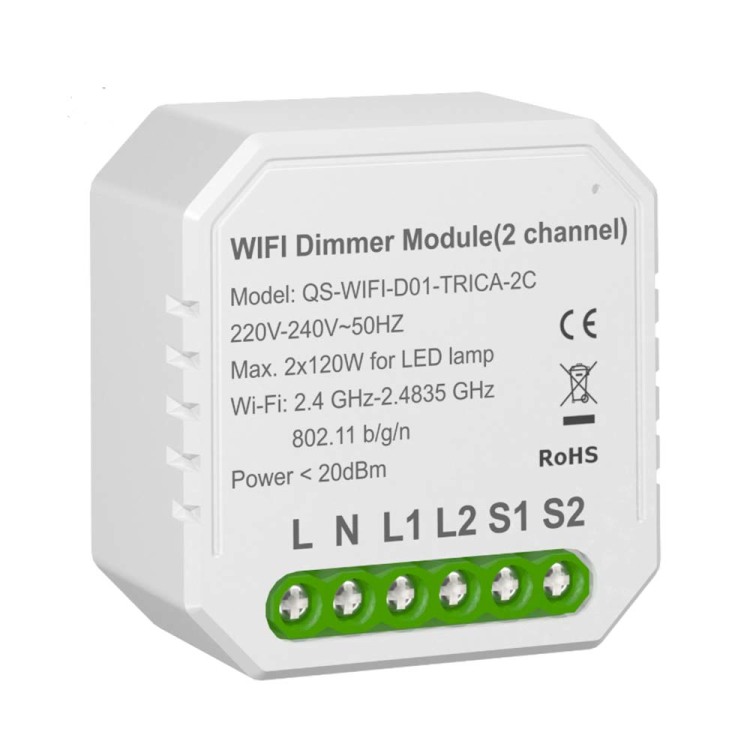 2Gang Dimmer Switch Module Works with Google Home & Alexa Echo