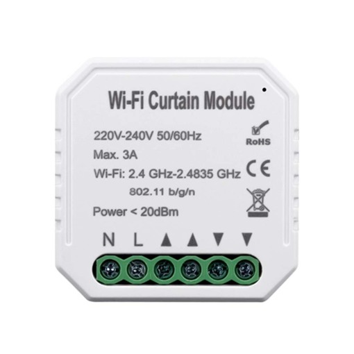 Wi-Fi Curtain Switch Module 10A Voice control Surpport Amazon Alexa &Google Assistant