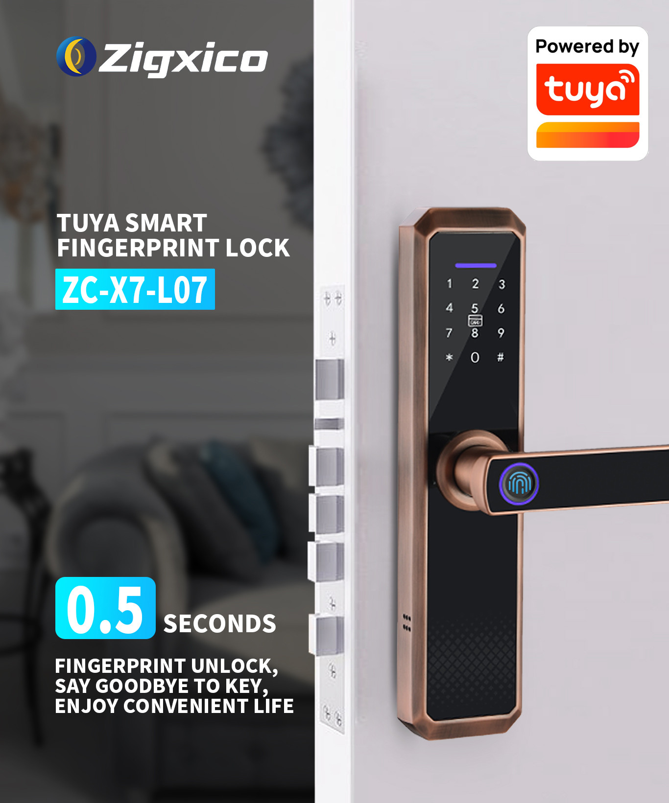 Tuya 5-in-1 Smart LocK | Handle Door Lock | Tuya Expo