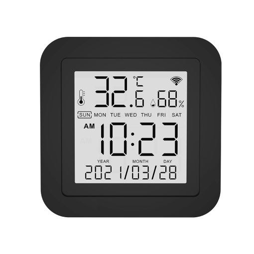 Black 3 in 1 Wi-Fi IR Remote Controller+Humidity+Temperature Display