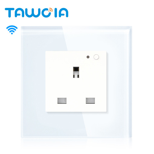 TAWOIA UK Standard 1 Gang Smart Wi-Fi 13A Socket Smart Wall Socket Power Outlet Smart Life Switch Socket