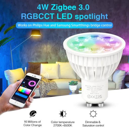 4W RGBCCT Zigbee 3.0 LED Spotlight GU10