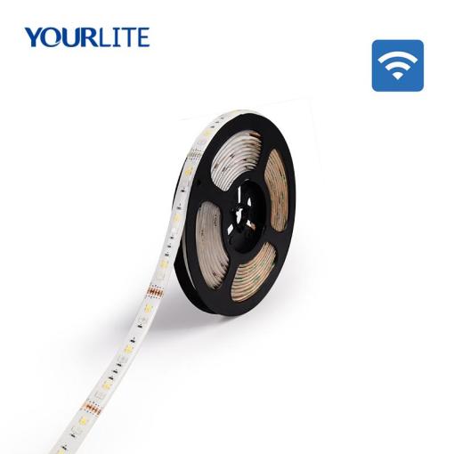 RGB CCT Wi-Fi Smart LED Strip, APP + Remote + Adjustable Controller Flexible LED Strip Light RGB
