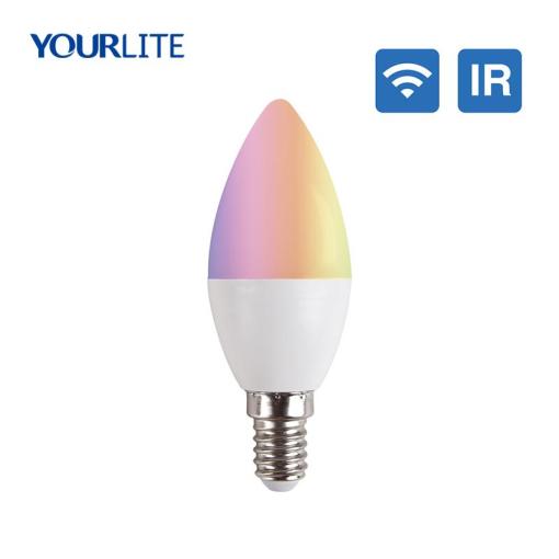 Lámpara Velita Led Smart Life Wifi E14 5w Rgb+cct Tbcin Color de la luz