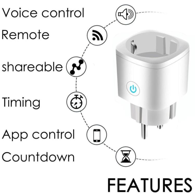 1pc Smart Plug, Alexa Plug, Smart Life Wifi Plug With Remote And Voice  Control, Timer Plug(2.4ghz Only), White