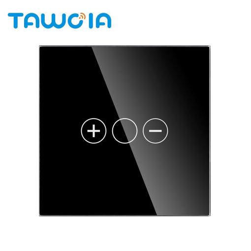TAWOIA 1000 Watts Good Quality Wi-Fi Dimmer Switch with Neutral 86*86mm European Standard Bluetooth UK 3.4 Inch Switch