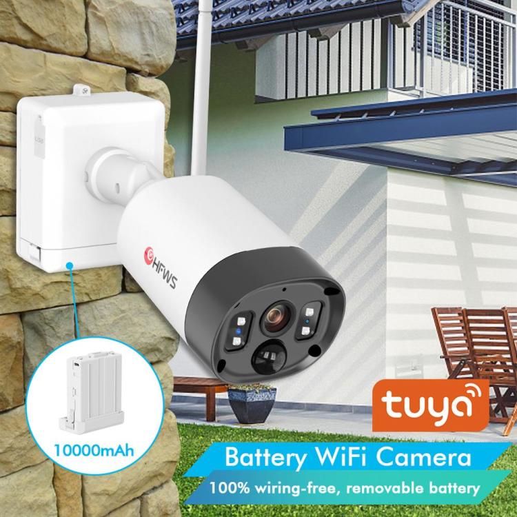 Wireless Security Camera,10000mAh Battery Work for 2 Months Without solar charging,2-Way Audio,1080HD