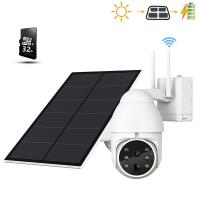 Solar Security Camera+Solar Panel,10000mAh Battery solar charging,2-Way Audio,1080HD Night Vision Motion Detection