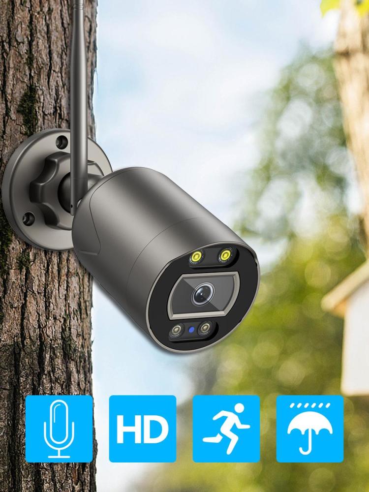 Floodlight  Security Camera,Wireless Motion-Activated HD 1080P WiFi Surveillance Security Cam,Two-Way Talk 