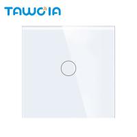 TAWOIA Tuya Support Glass Panel 1 Gang EU UK 3.4 Inch Electrical Supply Wall Switch for With CE ROHS Certificate
