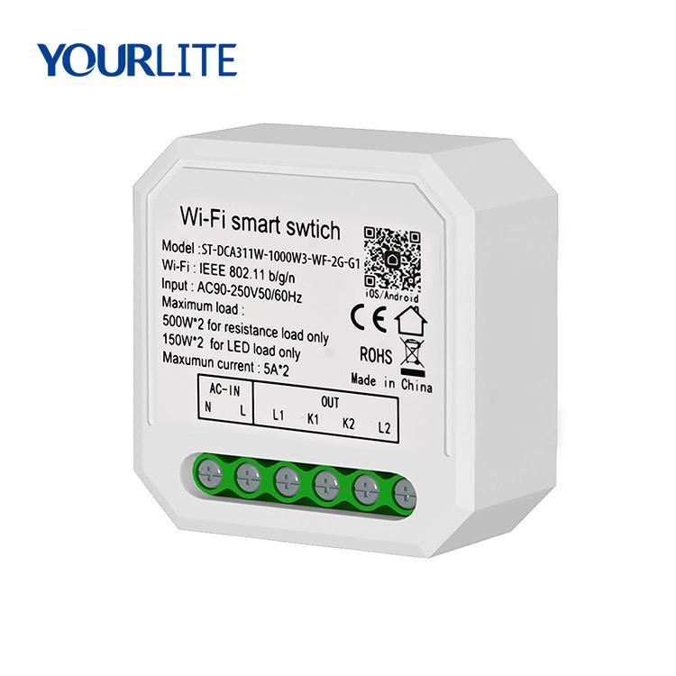 Mini In-wall Dimmer Smart Life Mobile App Control Wifi Smart Light Switch Module