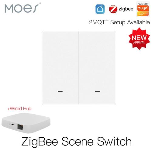 ZigBee Wireless  Scene Switch Mechanical Push Button Controller Battery Powered Transmitter Switch via Smart Life