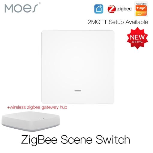 MOES Tuya ZigBee Wireless 12 Scene Smart Switch Push Button APP Remote  Control
