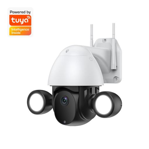 5MP Smart Floodlight WiFi Camera Alexa Google Home Waterproof Security CCTV Camera AI Human Detection