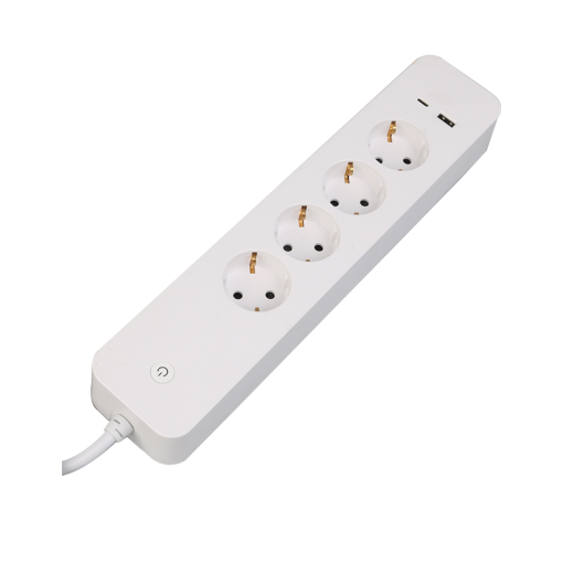 High Quality 1.5mm EU / Germany Type -C Schuko Electrical Extension Power Socket with 4 Charger