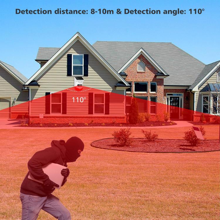 Angus WiFi Solar Powered Infrared Motion Sensor Detector Siren Strobe Alarm System Waterproof Support RC and Mobile