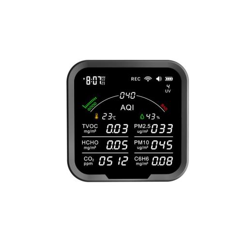 WIFI MULTI-FUNCTION AIR QUALITY DETECTOR/CO2/TOVC/C6H6/HCHO/PM2.5/PM10