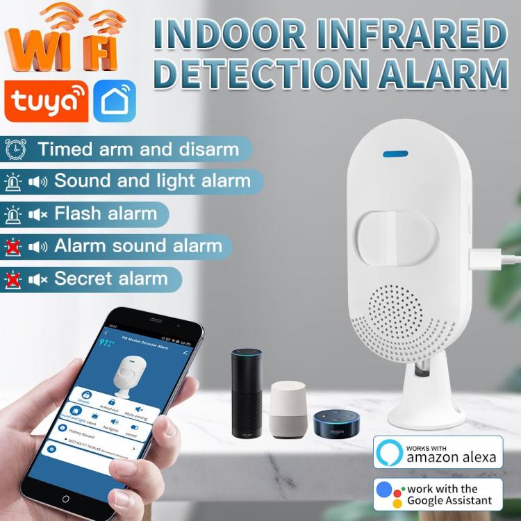 Angus Independent WiFi Infrared Detection Alarm Human Body Induction Alarm Infrared Induction Alarm