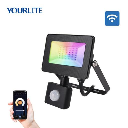 Sensor Smart LED Floodlight RGB+Dimmable