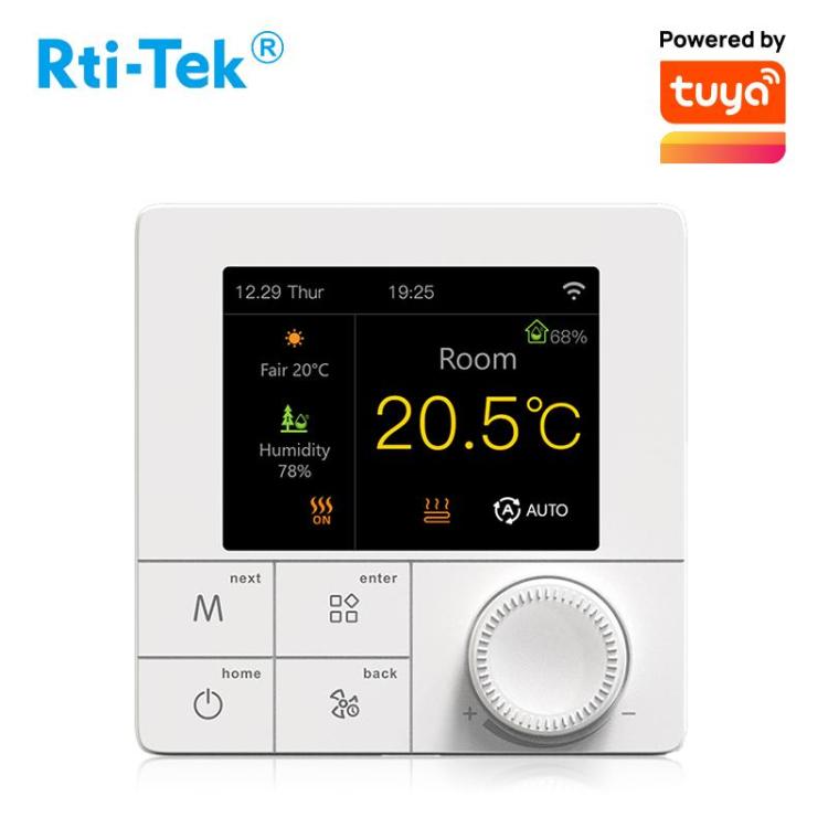 RGB Colorful LCD Screen 16A Smart Wi-Fi Electric Heating Thermostat Works With Alexa And Google