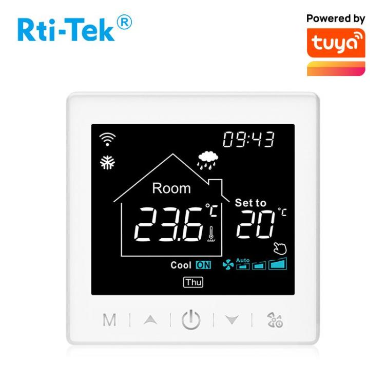 ODM LCD Programmable 3A Smart WiFi/485 Modbus Fan Coil Thermostat Works with Alexa and Google