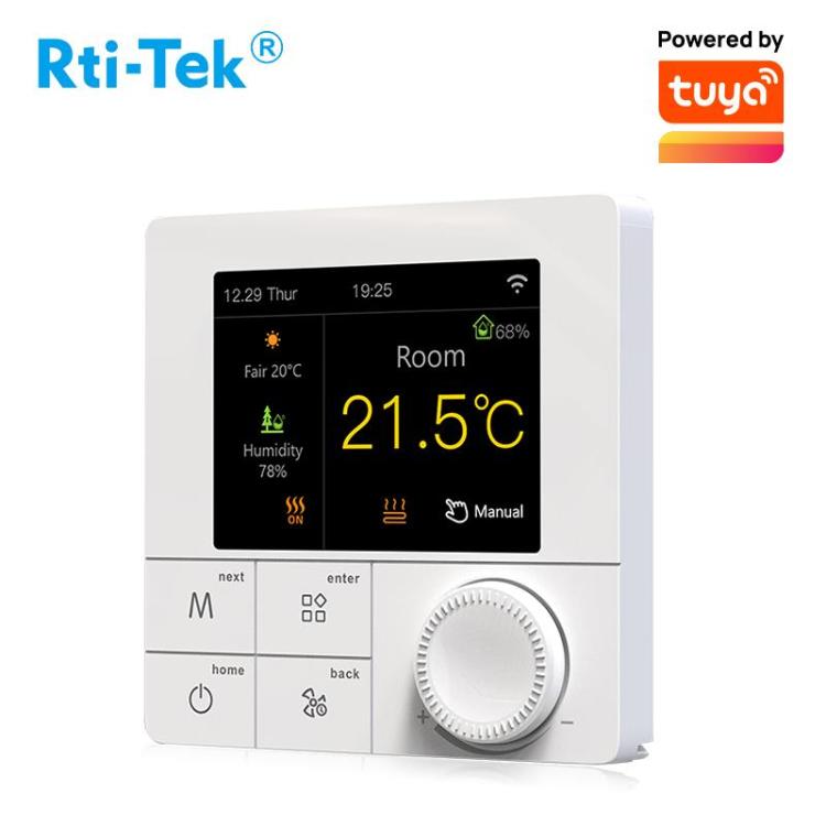 Water Heating Thermostat RGB Colorful LCD Screen 3A Smart WiFi Water Heating Thermostat Works with Alexa and Google