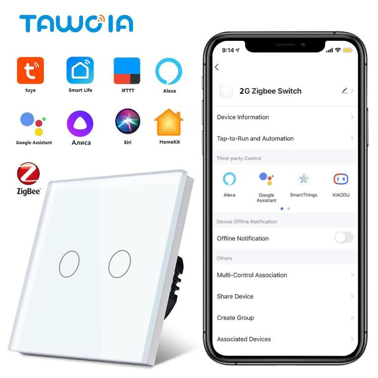 Tuya Smart Switch ZigBee interrupteur à distance module interrupteur  invisible Zero Fire interrupteur caché minuterie