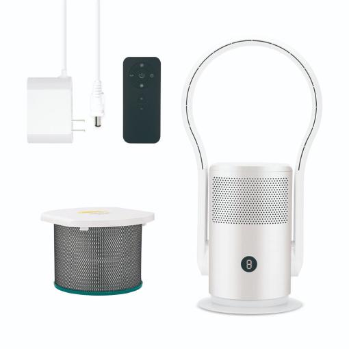 Multi Function Bladeless Fan Air Purifier 2 in 1 DC Brushless Motor Invisible Fan Blade Safe Multi-speed Air Purifier Fa